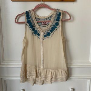 Juicy Couture Sheer Beaded Top